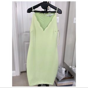 Scallop-Detail Bodycon Dress